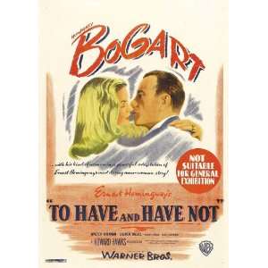   11x17 Humphrey Bogart Lauren Bacall Walter Brennan