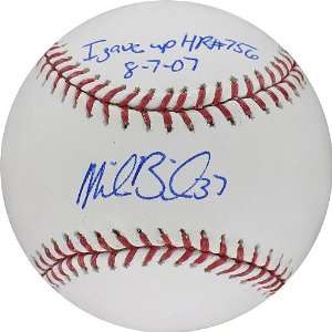  Mike Bacsik Signed Baseball with 756 Inscription: Sports 