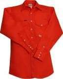   Red Welding Shirt 100% Cotton 141/2 151/2 161/2 171/2 20 Pearl Snap