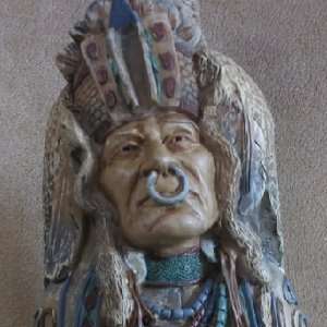  Ceremonial Indian Chief Smoking Incense Bottle Health 