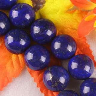 14MM Genuine Lapis Lazuli Round Gemstone Loose Beads  