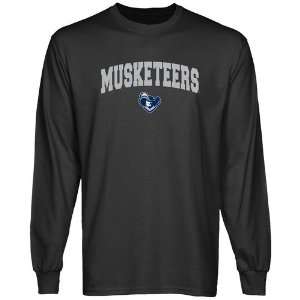  Xavier Musketeers Charcoal Logo Arch Long Sleeve T shirt 