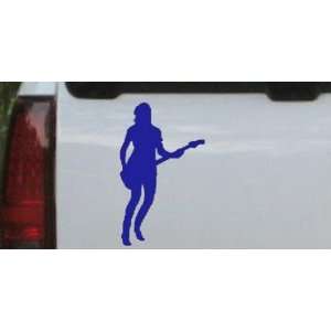  Blue 4in X 2.4in    Guitar Player Silhouette Silhouettes 