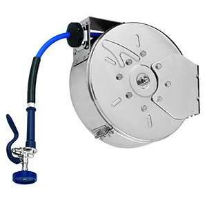  T&S B 7122 C08H 30 Enclosed Stainless Steel Hose Reel 