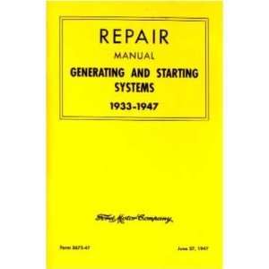   : 1933 1947 FORD LINCOLN MERCURY Generating Start Manual: Automotive