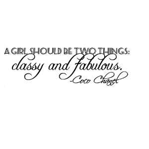  A Girl Should Be Two Things Coco Chanel Vinyl Wall Art 