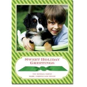   Holiday Photo Cards (Candy Cane Stripe Green)