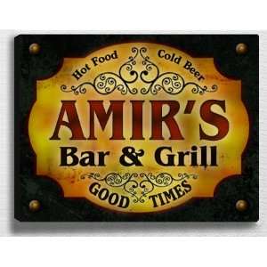  Amirs Bar & Grill 14 x 11 Collectible Stretched 