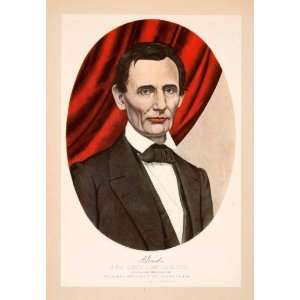  1942 Print Currier Ives Portrait Abraham Lincoln President 