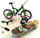 BMX green SUSPENSION BIKE  with SKATEBOARD  GREAT TOY FOR BDAYS