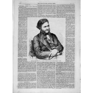  1859 Portrait Frank Stone Esq Old Print Antique
