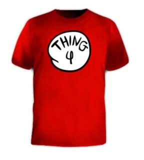 THING 4 DR SEUSS CAT IN THE HAT Funny Youth Red T Shirt  