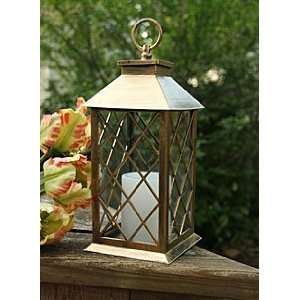  Battery Operated Colonial Lantern   13 Inch with Timer 