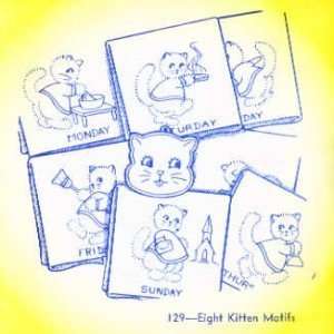  8030 PT R Eight Kitten Motifs by Aunt Marthas 129: Arts 