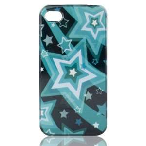   for Apple iPhone 4 (Falling Stars   Green) Cell Phones & Accessories