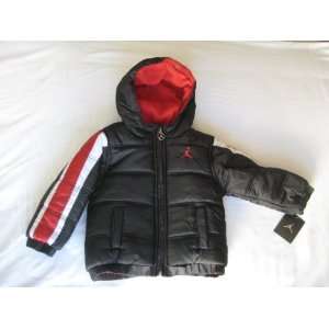  Nike Jordan Infants Boys Puffer Jacket with Cap Hoodies Black 