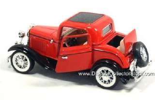 1932 Ford 3 window Coupe 1:30 Scale   Red  