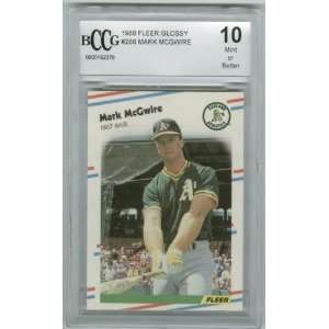  1988 Mark McGwire # 286 Fleer Glossy Mint 10 Sports 