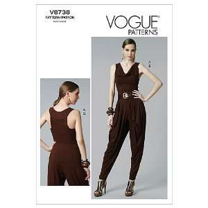  Vogue Patterns V8738 Misses Top and Pants, Size AAX (4 6 