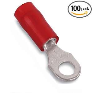   , Nylon Insulated, 0.89 Inch Length by 0.31 Inch Width, Red, 100 Pack