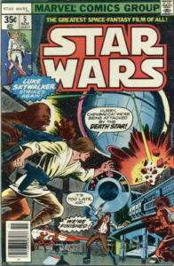 Star Wars Marvel Comic Book #5 Newsstand 1977 FINE+  