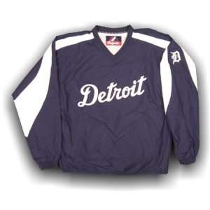 Detroit Tigers Pickoff V Neck Pullover Jacket:  Sports 