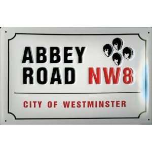 Abbey Road (Beatles) embossed steel sign