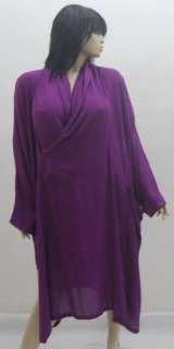 X714 VIOLET/SHIRT TUNIC CAFTAN L XL 1X 2X 3X 4X CROSS OVER WRAP 