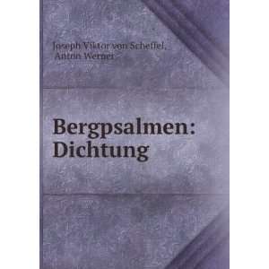   Bergpsalmen Dichtung Anton Werner Joseph Viktor von Scheffel Books