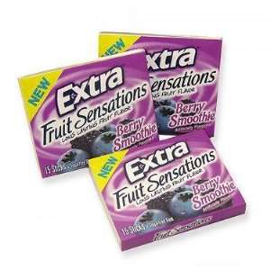 Wrigley Extra   Fruit Sensations   Berry Smoothie, Slim, 15 stick pack 