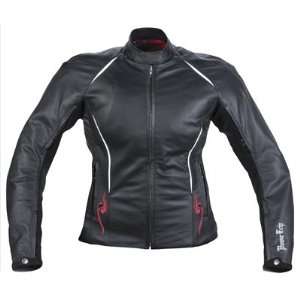   Harlow Leather Motorcycle Jacket Black Medium M 9041 0003 (Closeout