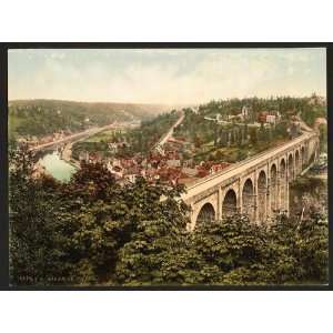  Photochrom Reprint of The Viaduct, Dinan, France: Home 