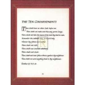  Ten Commandments Poster Print: Home & Kitchen