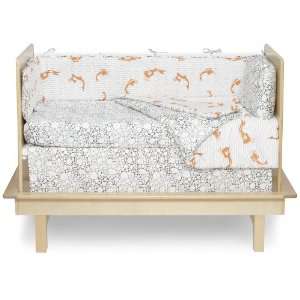  Argington Organic Crib Bedding Set, Fish And Pebbles Print Baby