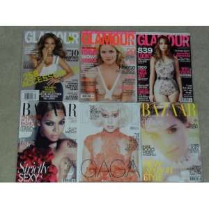  Glamour, Elle and Baazar (British) Magazines   JLo, Beyonce 
