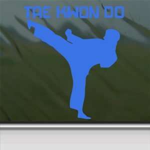   Martial Arts Taekwondo Blue Decal Window Blue Sticker: Arts, Crafts