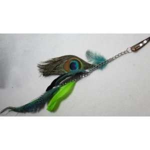  Peacock Green Guinea Feather Hair Extension: Beauty