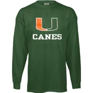    Miami Hurricanes Long Sleeve Adage T Shirt: Sports & Outdoors