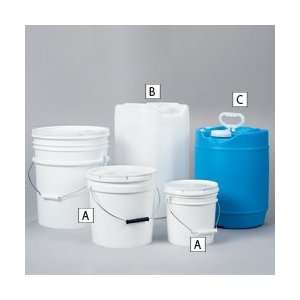 Plastic Pails   White   Lot of 4  Industrial & Scientific