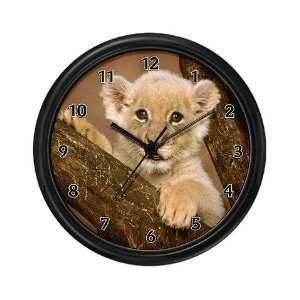  Lion Cub Funny Wall Clock by  