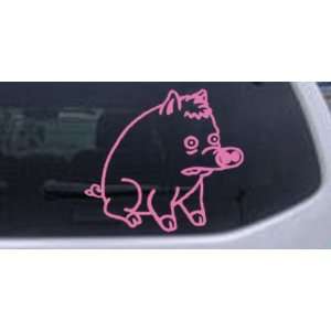 Spider Pig Cartoons Car Window Wall Laptop Decal Sticker    Pink 12in 
