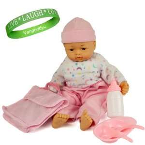 Giggle N Play Katie baby doll ((by All About Baby)) with Accessories 