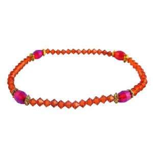 Anklet   A95   Swarovski TM Crystal and Fire Polished Faceted Glass 