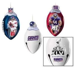  NFL New York Giants FootBells Ornament Collection: Home 