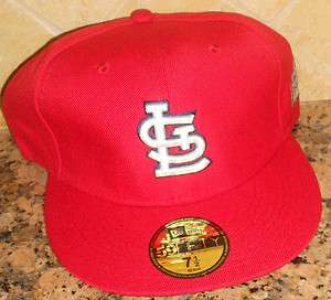   Cardinals Fitted Cap/Hat, Size 7, Red, with 2011 World Series Patch