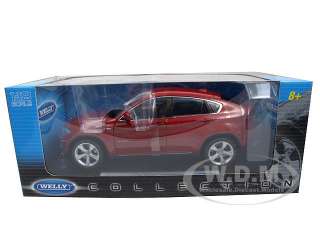   diecast car model of 2011 2012 BMW X6 Red die cast car model by Welly