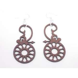  Pink Spindle Wooden Earrings: GTJ: Jewelry