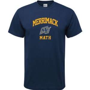  Merrimack Warriors Navy Math Arch T Shirt Sports 