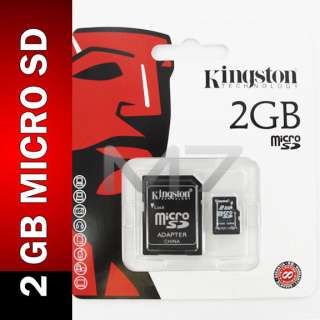 2GB MICRO SD MEMORY CARD w/ ADAPTER FOR MOTOROLA PHONES   KINGSTON OEM 
