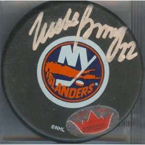  Autographed Mike Bossy Puck